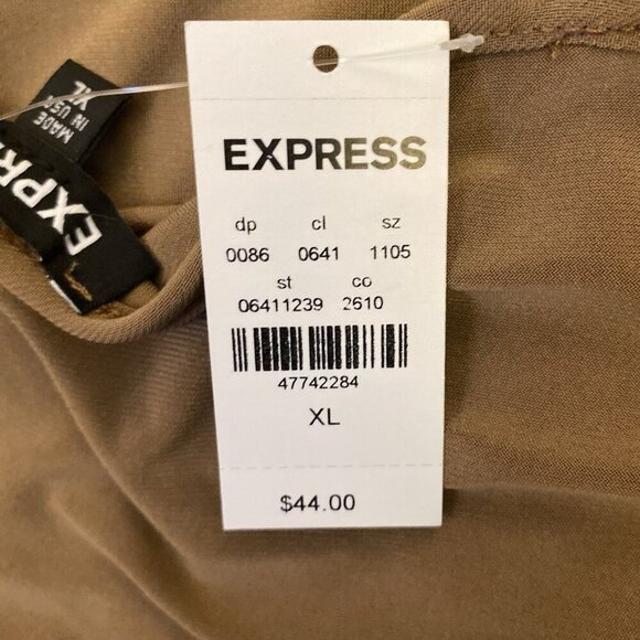 Express Womens Cowl Neck Cropped Cami Spaghetti Straps Sandshell Top Size XL NWT - Picture 12 of 16